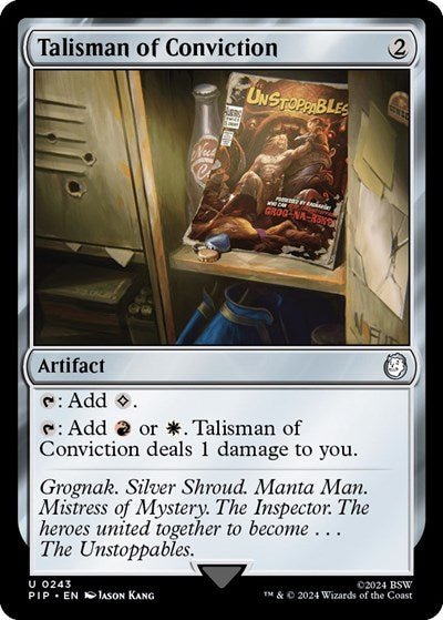 Talisman of Conviction (Universes Beyond: Fallout) Near Mint Foil - Nick Nack's Full Frontal Attack