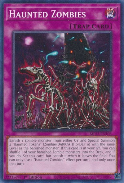 Haunted Zombies (25th Anniversary Tin: Dueling Heroes Mega Pack) Light Play 1st Edition - Nick Nack's Full Frontal Attack