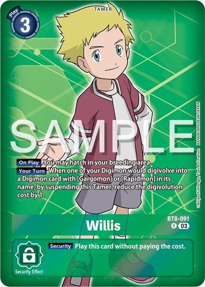 Willis (Reprint) (Starter Deck 17: Double Typhoon Advanced Deck Set) Near Mint Foil - Nick Nack's Full Frontal Attack