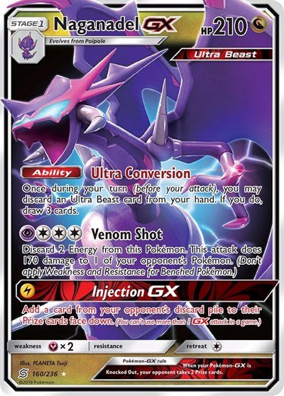 Naganadel GX (SM - Unified Minds) Near Mint Holofoil - Nick Nack's Full Frontal Attack
