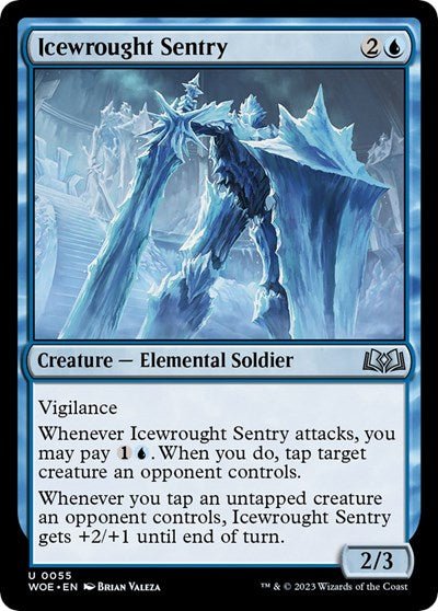 Icewrought Sentry (Wilds of Eldraine) Near Mint - Nick Nack's Full Frontal Attack