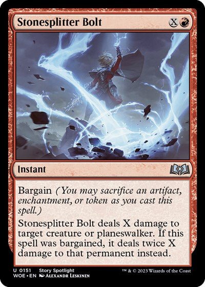 Stonesplitter Bolt (Wilds of Eldraine) Near Mint - Nick Nack's Full Frontal Attack