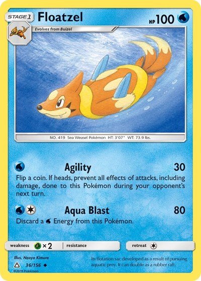 Floatzel (SM - Ultra Prism) Medium Play - Nick Nack's Full Frontal Attack