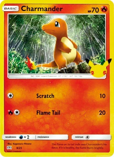Charmander - 9 (McDonald's 25th Anniversary Promos) Light Play - Nick Nack's Full Frontal Attack