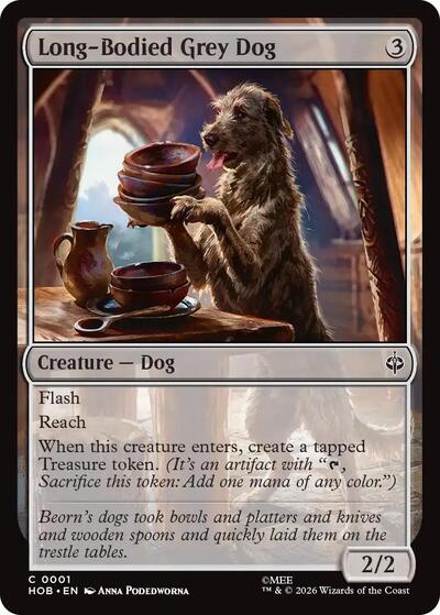 Long-Bodied Grey Dog (The Hobbit) Near Mint