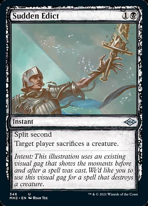 Sudden Edict (Showcase) (Modern Horizons 2) Light Play Foil - Nick Nack's Full Frontal Attack