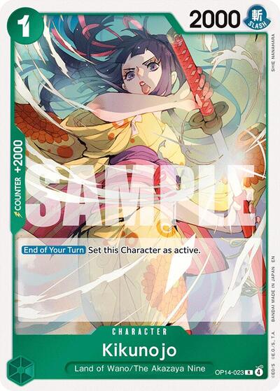 Kikunojo OP14-023 (The Azure Sea's Seven) Near Mint Foil