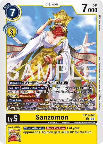 Sanzomon (Digital World Shambala) Near Mint Foil - Nick Nack's Full Frontal Attack