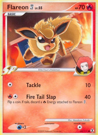 Flareon E4 (Rising Rivals) Damaged / Poor Reverse Holofoil - Nick Nack's Full Frontal Attack