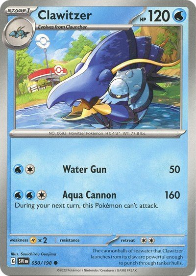 Clawitzer (Scarlet and Violet: Base Set) Near Mint - Nick Nack's Full Frontal Attack
