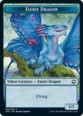 Faerie Dragon Token (Promo Pack: Adventures in the Forgotten Realms) Near Mint - Nick Nack's Full Frontal Attack