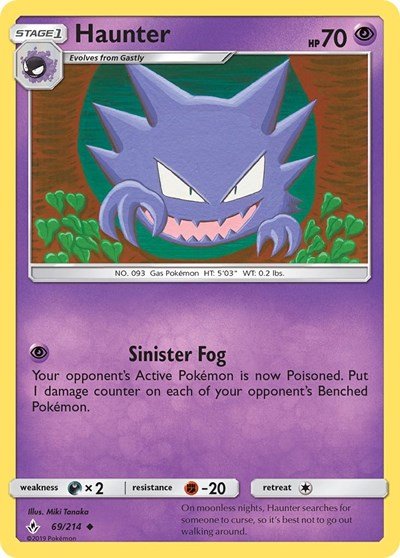 Haunter (SM - Unbroken Bonds) Near Mint - Nick Nack's Full Frontal Attack