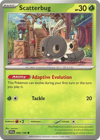 Scatterbug (Scarlet and Violet: Base Set) Near Mint - Nick Nack's Full Frontal Attack