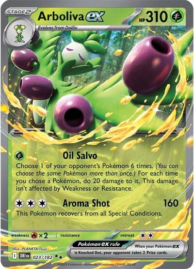 Arboliva ex (SV10: Destined Rivals) Near Mint Holofoil - Nick Nack's Full Frontal Attack
