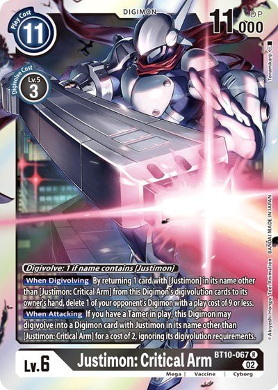 Justimon: Critical Arm (Xros Encounter) Near Mint Foil - Nick Nack's Full Frontal Attack