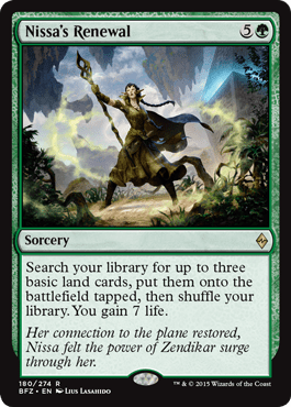 Nissa's Renewal (Battle for Zendikar) Near Mint - Nick Nack's Full Frontal Attack