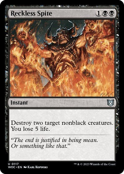 Reckless Spite (Commander: Wilds of Eldraine) Near Mint - Nick Nack's Full Frontal Attack