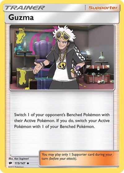 Guzma (SM - Burning Shadows) Near Mint - Nick Nack's Full Frontal Attack