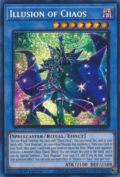 Illusion of Chaos (25th Anniversary Tin: Dueling Heroes Mega Pack) Light Play 1st Edition
