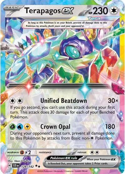 Terapagos ex - 128 (SV07: Stellar Crown) Near Mint Holofoil
