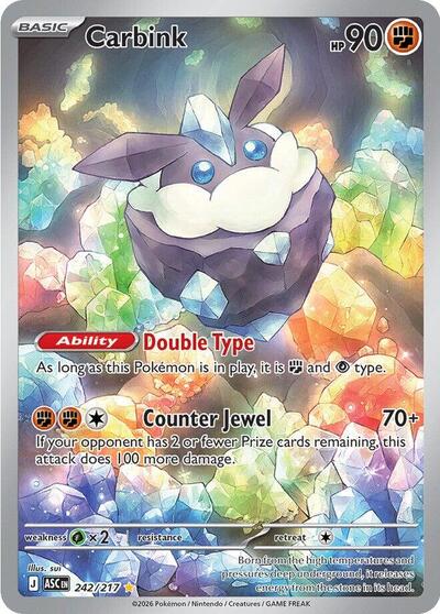 Carbink - 242 (ME: Ascended Heroes) Near Mint Holofoil - Nick Nack's Full Frontal Attack