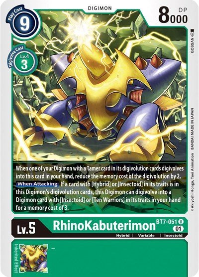 Rhinokabuterimon (The Next Adventure) Near Mint - Nick Nack's Full Frontal Attack