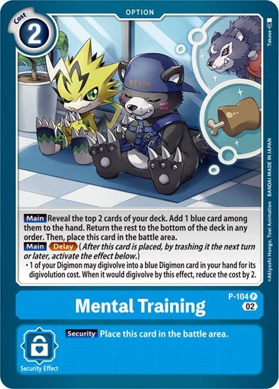 Mental Training (Blast Ace Box Topper) (Digimon Promotion Cards) Near Mint Foil - Nick Nack's Full Frontal Attack