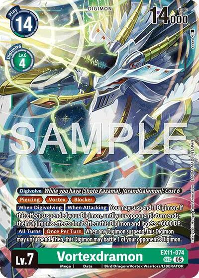 Vortexdramon (Dawn of Liberator) Near Mint Foil