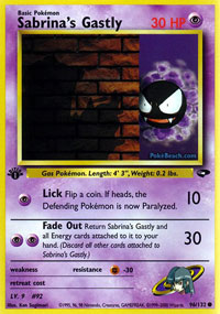 Sabrina's Gastly (Gym Challenge) Light Play 1st Edition