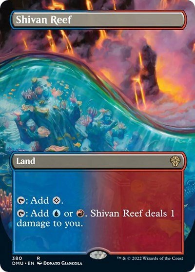 Shivan Reef (Borderless) (Dominaria United) Near Mint - Nick Nack's Full Frontal Attack