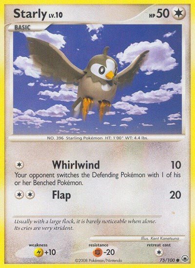 Starly (Majestic Dawn) Heavy Play Reverse Holofoil - Nick Nack's Full Frontal Attack