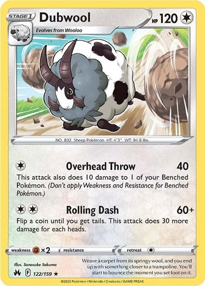 Dubwool (Crown Zenith) Near Mint Reverse Holofoil