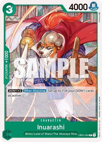 Inuarashi (Romance Dawn) Near Mint - Nick Nack's Full Frontal Attack