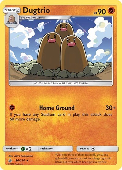 Dugtrio (SM - Unbroken Bonds) Near Mint - Nick Nack's Full Frontal Attack