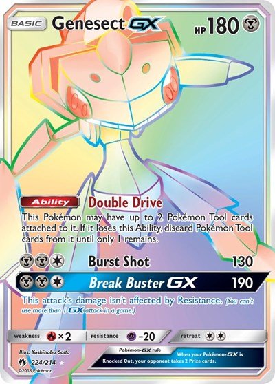 Genesect GX (Secret) (SM - Lost Thunder) Near Mint Holofoil - Nick Nack's Full Frontal Attack