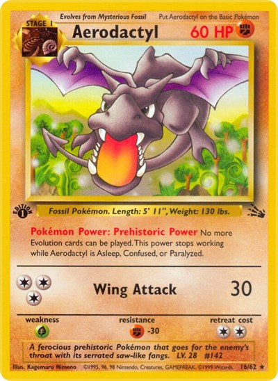 Aerodactyl (16) (Fossil) Damaged / Poor Unlimited