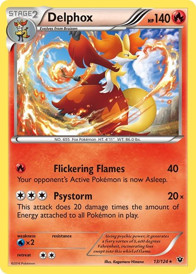 Delphox (XY - Fates Collide) Light Play Holofoil