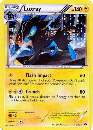 Luxray - 46/99 (Cracked Ice Holo) (Blister Exclusives) Medium Play Holofoil
