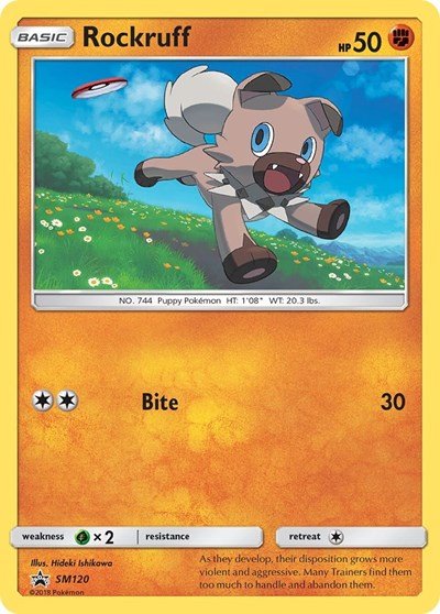 Rockruff - SM120 (SM Promos) Near Mint Holofoil - Nick Nack's Full Frontal Attack