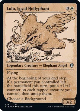 Lulu, Loyal Hollyphant (Showcase) (Commander Legends: Battle for Baldur's Gate) Near Mint - Nick Nack's Full Frontal Attack