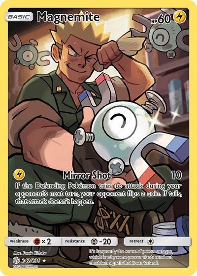 Magnemite (Secret) (SM - Cosmic Eclipse) Near Mint Holofoil - Nick Nack's Full Frontal Attack