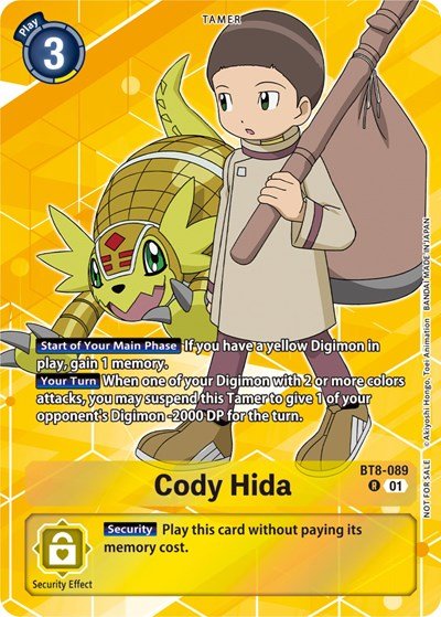 Cody Hida (Tamer Party Pack - The Beginning - ) (New Awakening) Near Mint Foil - Nick Nack's Full Frontal Attack