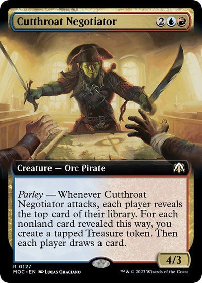 Cutthroat Negotiator (Extended Art) (Commander: March of the Machine) Near Mint - Nick Nack's Full Frontal Attack