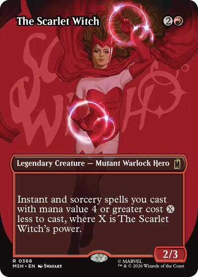The Scarlet Witch (Borderless) (Marvel Super Heroes) Near Mint Foil - Nick Nack's Full Frontal Attack