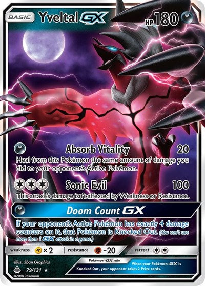 Yveltal GX (SM - Forbidden Light) Near Mint Holofoil
