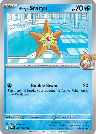 Misty's Staryu (SV10: Destined Rivals) Near Mint - Nick Nack's Full Frontal Attack