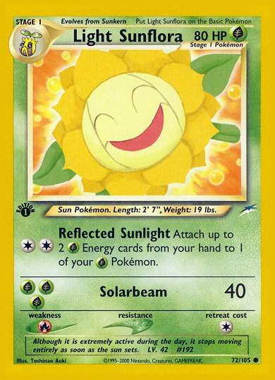 Light Sunflora (Neo Destiny) Light Play 1st Edition
