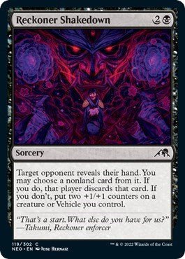 Reckoner Shakedown (Kamigawa: Neon Dynasty) Near Mint - Nick Nack's Full Frontal Attack