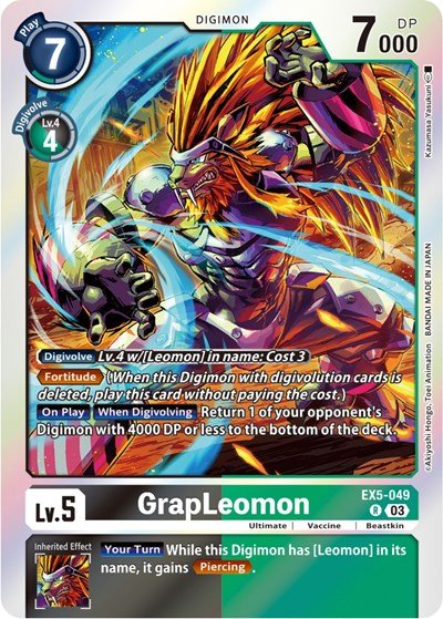 GrapLeomon (Animal Colosseum) Near Mint Foil - Nick Nack's Full Frontal Attack