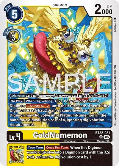 GoldNumemon (Cyber Eden) Near Mint - Nick Nack's Full Frontal Attack